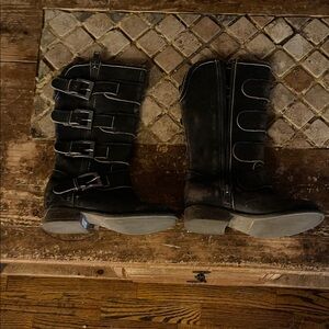 Circle G Black Buckle Boots